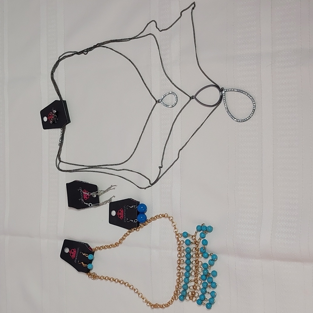 Lot of Paparazzi Jewelry Earrings Necklace Set